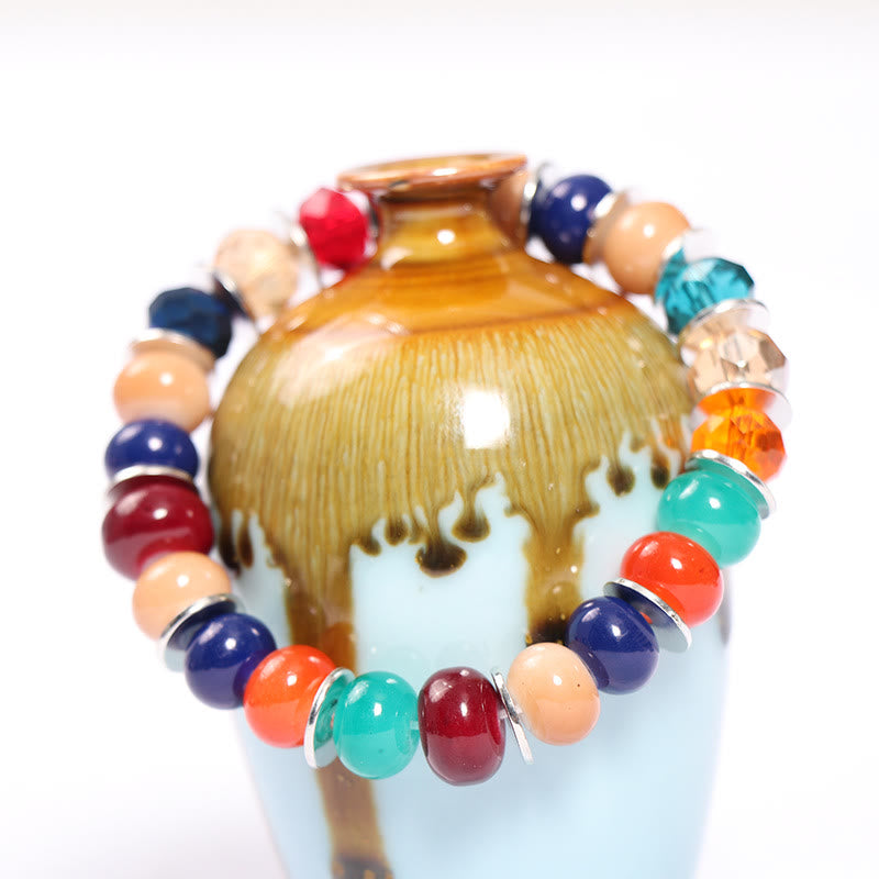 Ensemble de bracelets à perles avec pendentif en forme de cœur et ailes d'éléphant Olivenorma