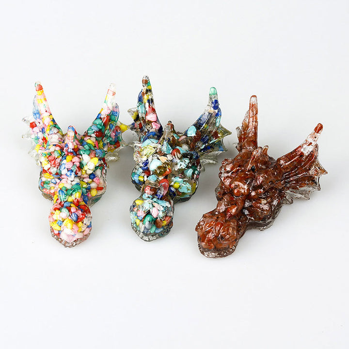 Décoration en pierre précieuse de dragon en cristal naturel Olivenorma