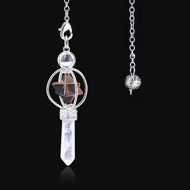 Pendule en pierre de cristal naturel