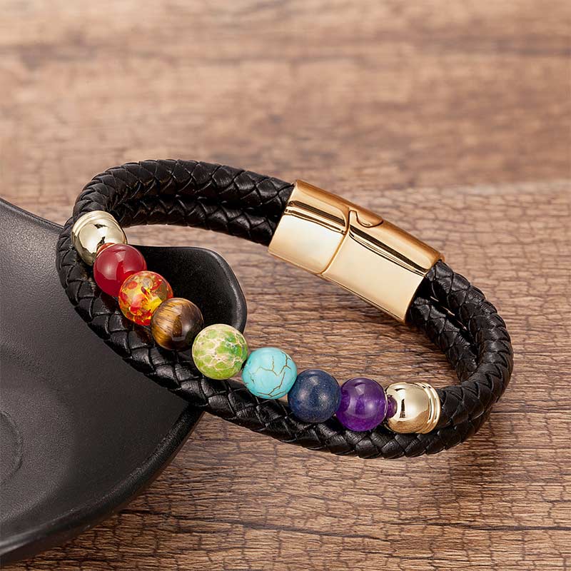 Bracelet d'équilibre des chakras en cristal naturel