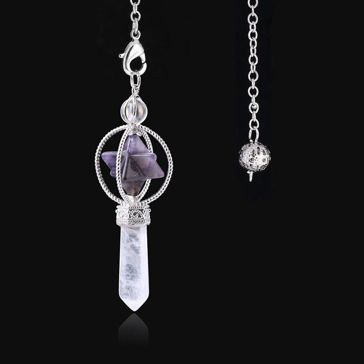 Pendule en pierre de cristal naturel