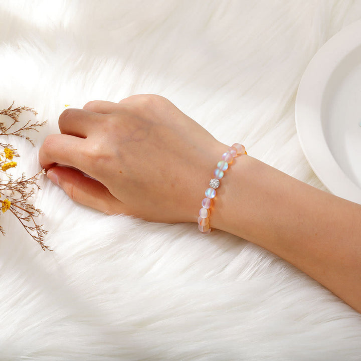 Bracelet Olivenorma en perles de verre et cristal de zircon