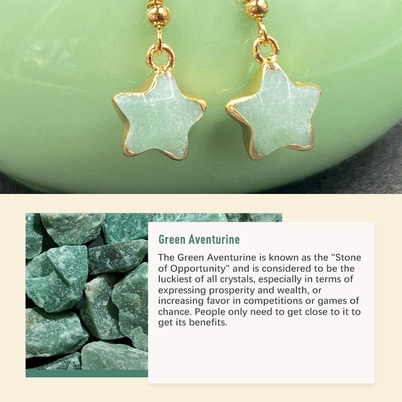 Boucles d'oreilles en pierre de cristal naturel
