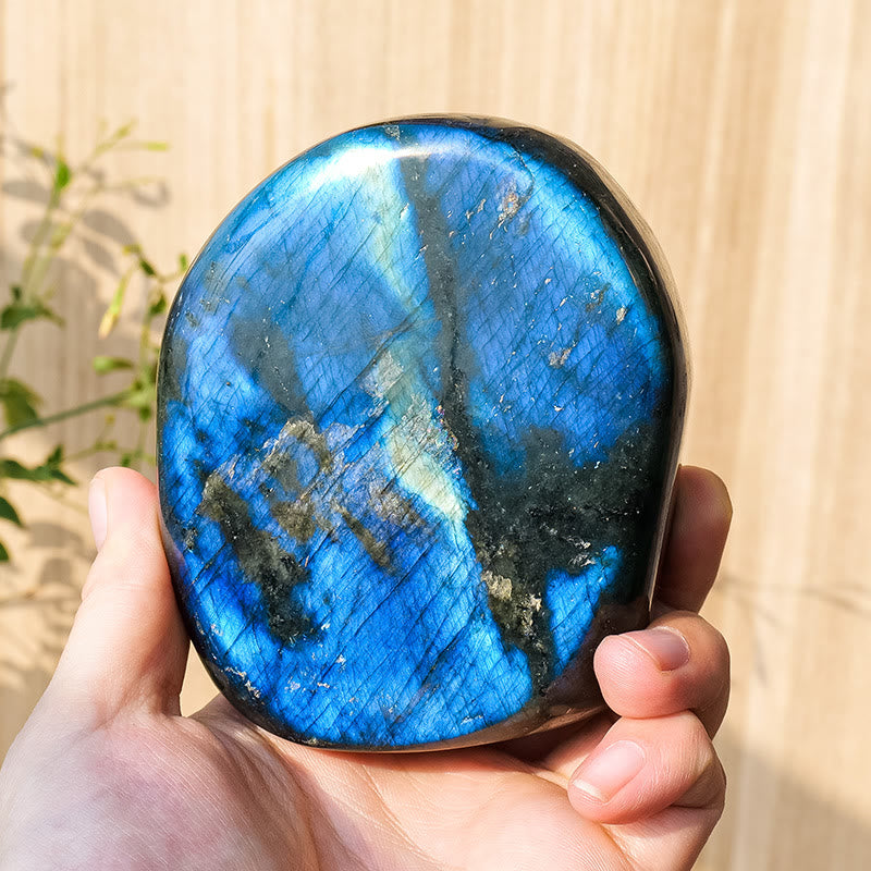 Pierre précieuse de décoration en pierre brute de labradorite naturelle Olivenorma