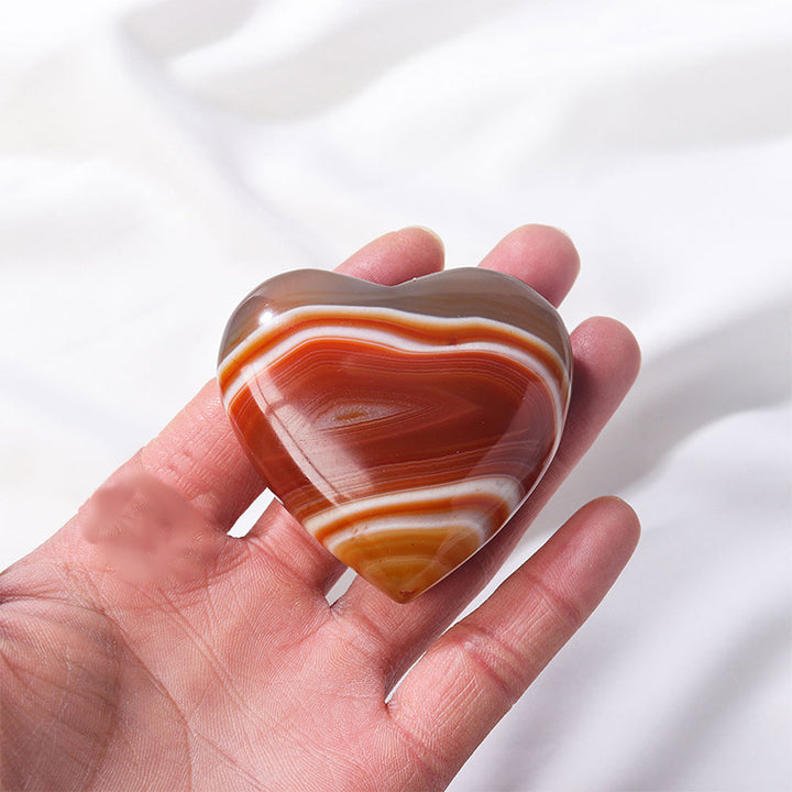 Cœurs en cristal de guérison en agate rouge