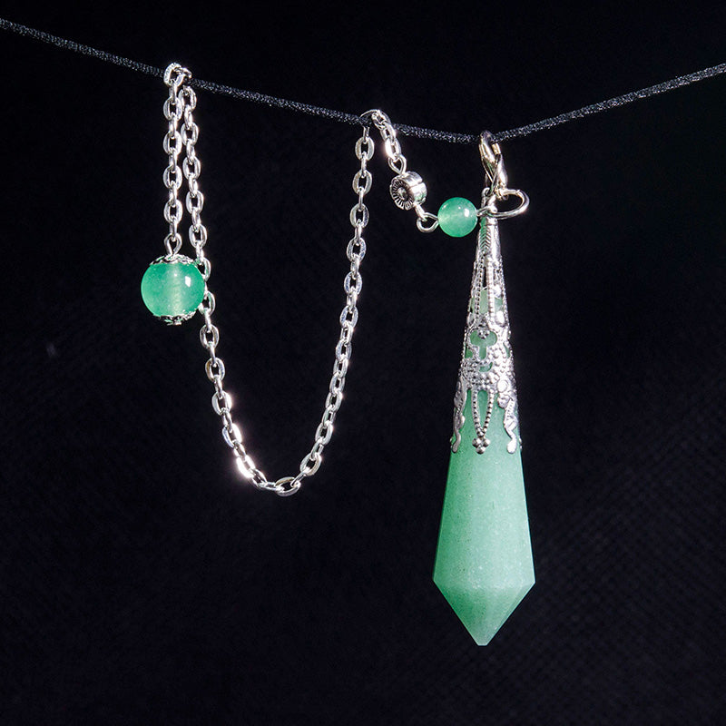 Pendule d'équilibre énergétique en aventurine verte Olivenorma
