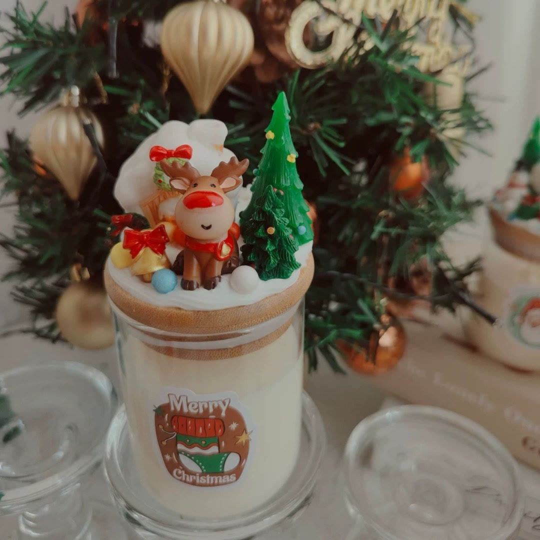 Bougie décorative de Noël du Père Noël Olivenorma