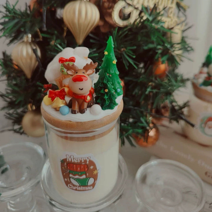 Bougie décorative de Noël du Père Noël Olivenorma