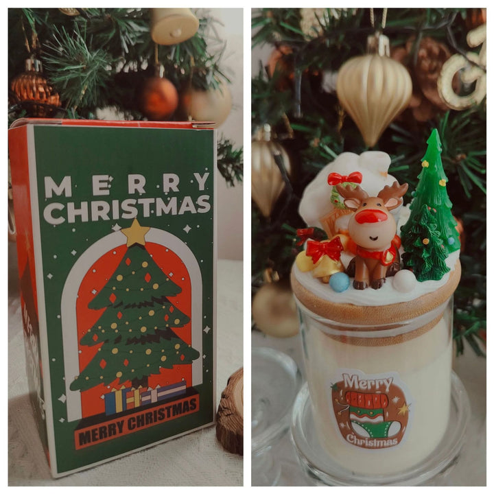 Bougie décorative de Noël du Père Noël Olivenorma