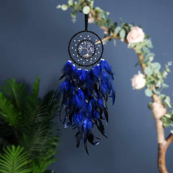 Attrape-rêves en gravier sodalite bleu arbre de vie Olivenorma