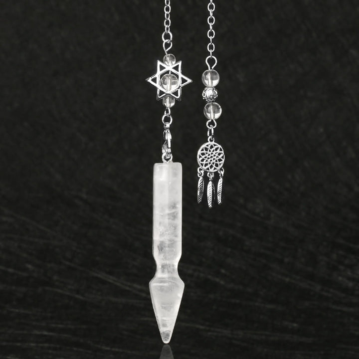 Pendule Lotus Metatron en cristal naturel Olivenorma