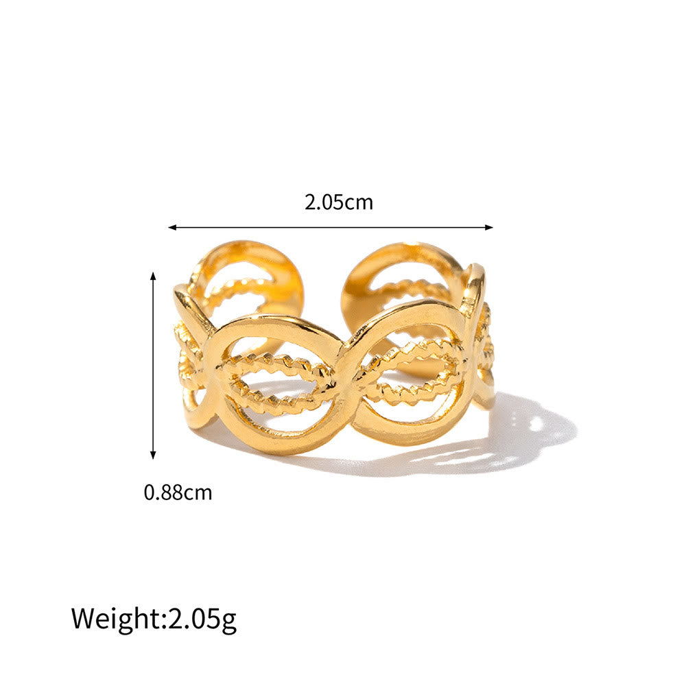 Bague irrégulière ajustable en malachite naturelle Olivenorma