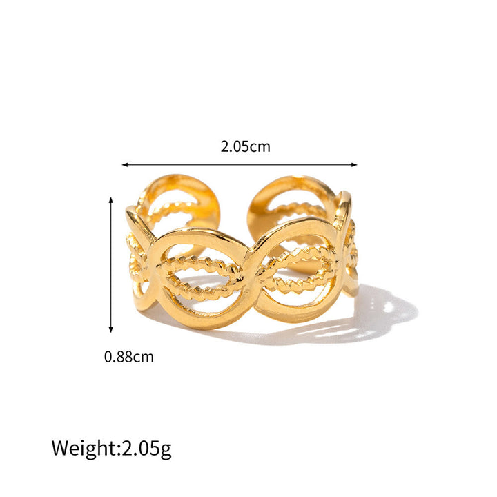 Bague irrégulière ajustable en malachite naturelle Olivenorma