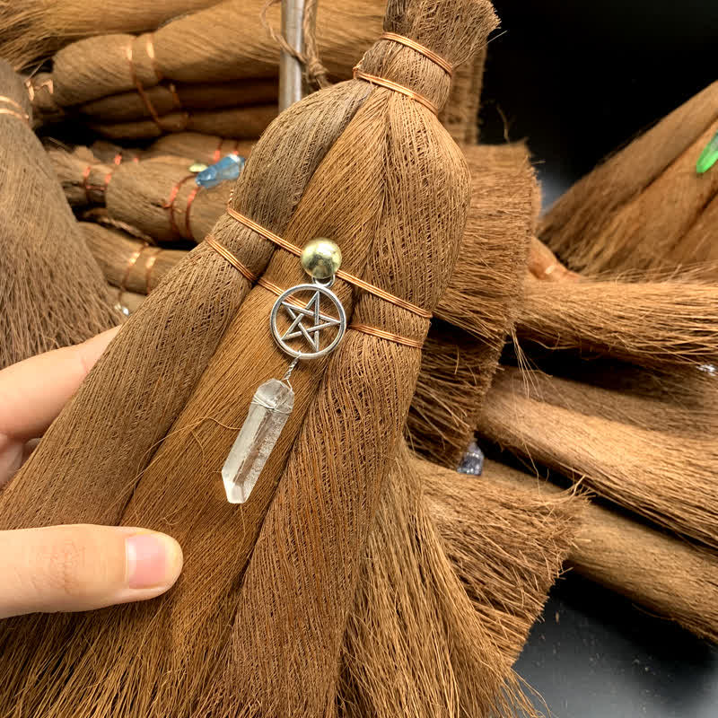 Balai de paille en cristal en forme d'étoile