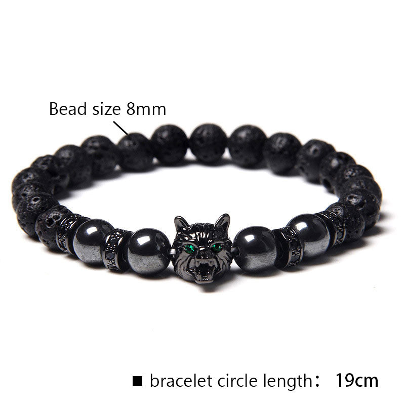 Bracelet Loup Obsidienne Olivenorma