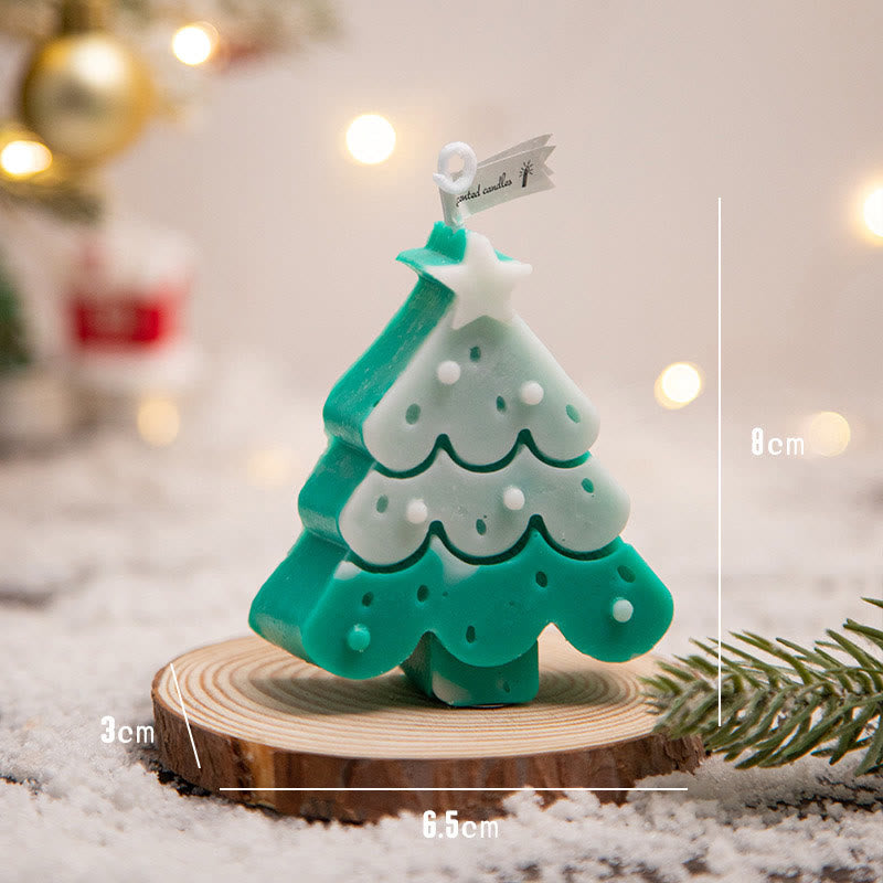 Bougie parfumée Olivenorma Ambiance de Noël Flocon de Neige Bonhomme en Pain d'Épices