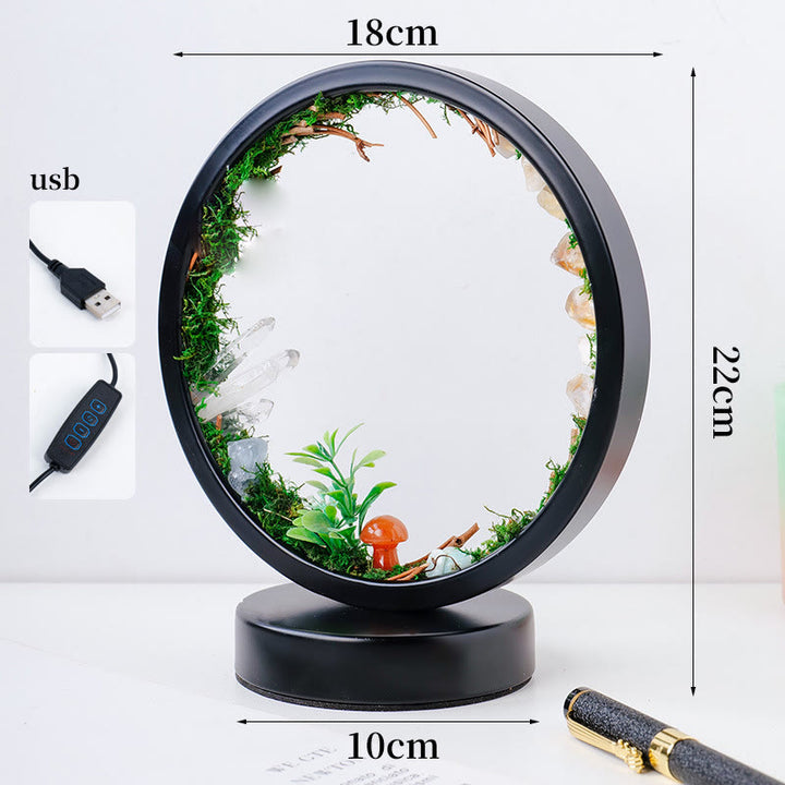 Lampe ronde en cristal de forêt de cristaux naturels Olivenorma