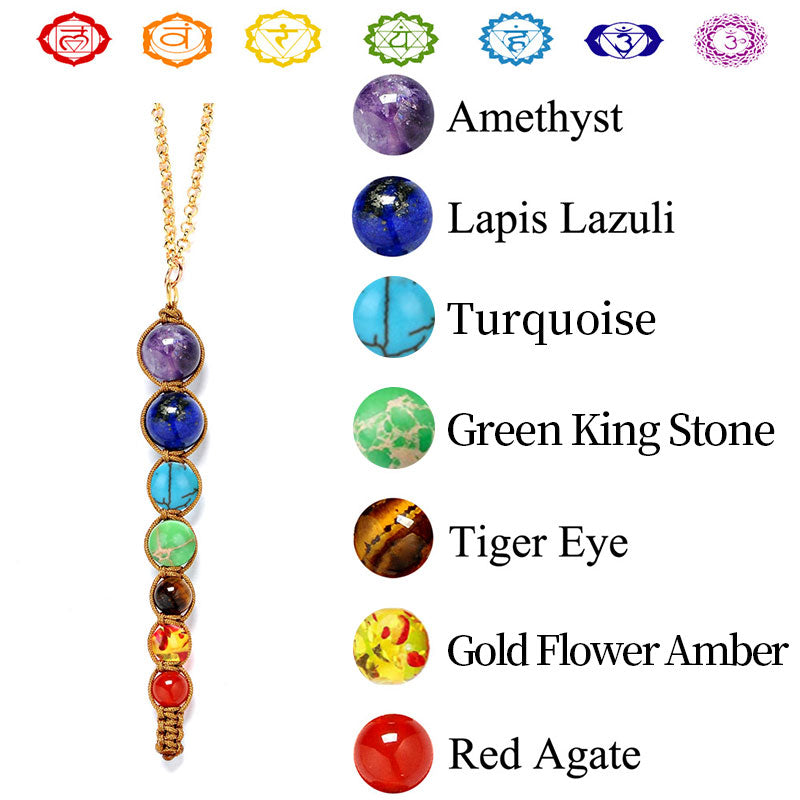 Collier de guérison des chakras orgonite Olivenorma