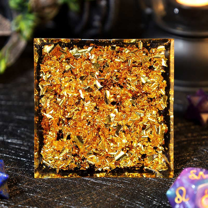 Boule d'améthyste Olivenorma Gravier d'obsidienne Pyramide d'orgone du zodiaque Lion