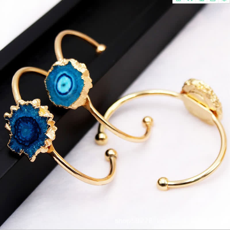 Bracelet en pierres précieuses naturelles avec tournesol irrégulier