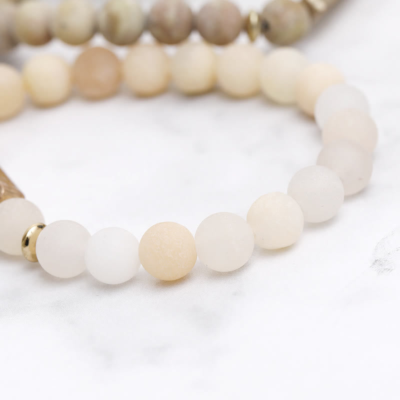 Bracelet gravé avec pierres précieuses naturelles Olivenorma Sister