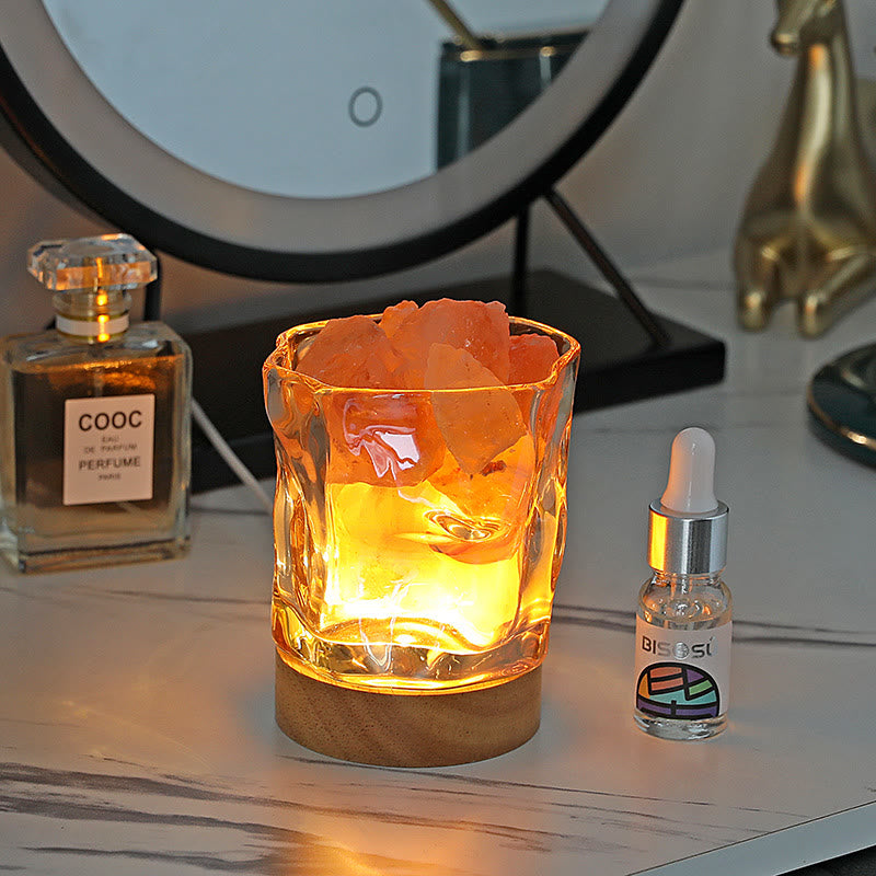 Lampe d'aromathérapie en cristal d'huile essentielle en pierre de verre irrégulière Olivenorma