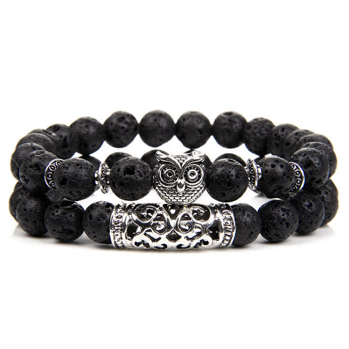 Bracelet de perles en cristal naturel hibou Olivenorma