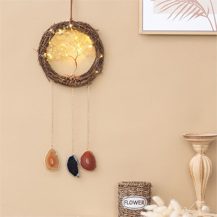 en agate Olivenorma Arbre de vie Ornement de Pendentif vigne d'arbre
