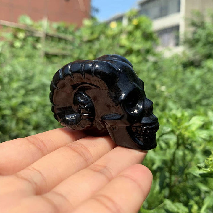 Grue de cristal cornée en obsidienne de 40 mm Olivenorma