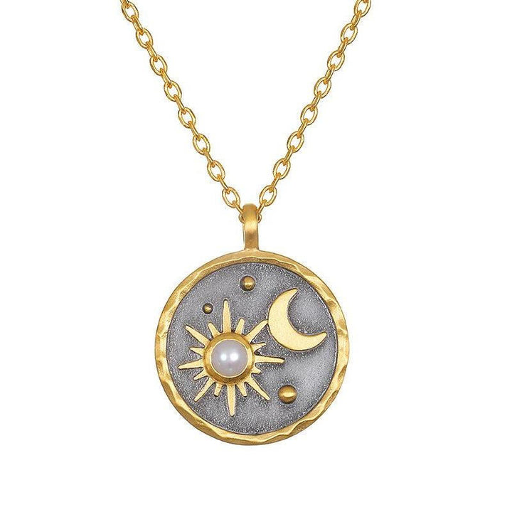 Collier Olivenorma « Jour et Nuit » - Pierre de Naissance Soleil et Lune