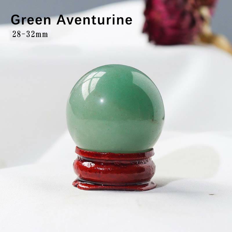 Ensemble de 9 boules de cristal naturelles et de pierres précieuses Olivenorma