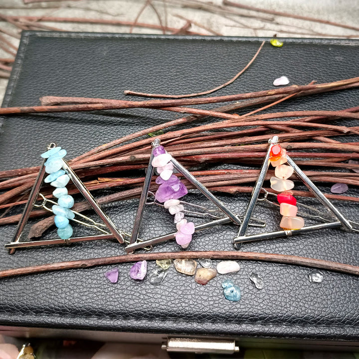 Olivenorma Cristal Triangle Gravier Géométrique Accessoires pour Cheveux Peigne Épingle à Cheveux