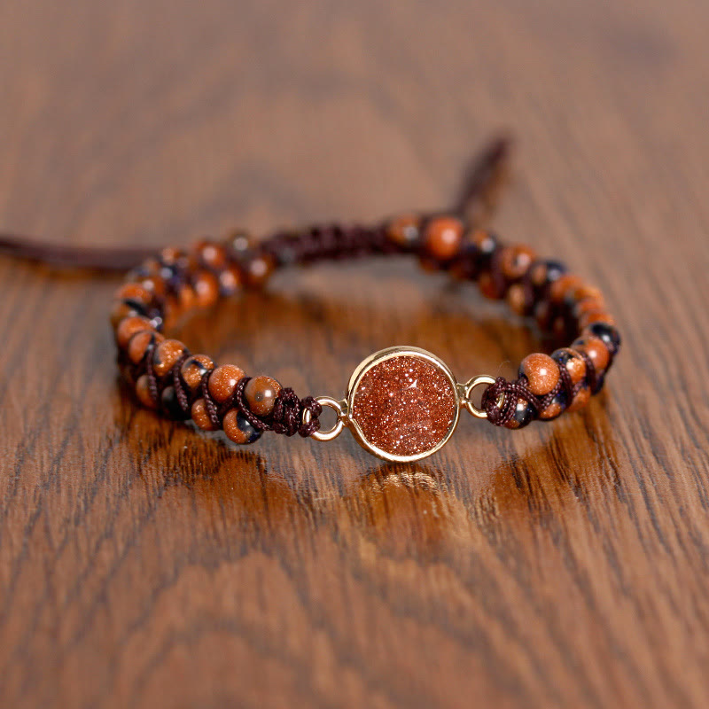 Bracelet tressé en pierres précieuses Olivenorma