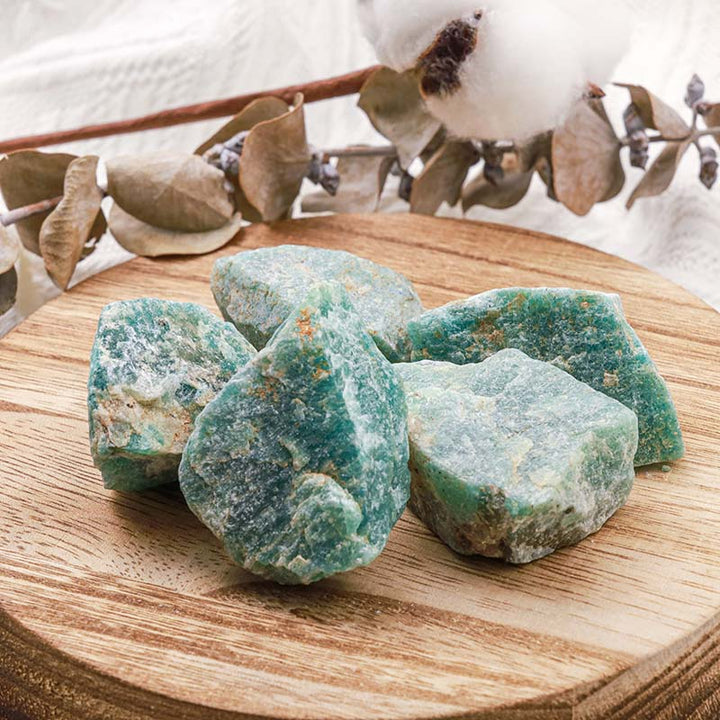 Pierre brute naturelle Amazonite Olivenorma