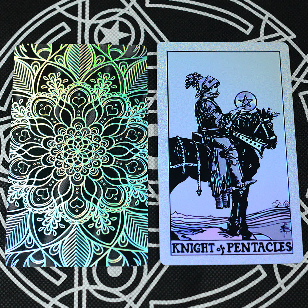 Cartes de tarot Olivenorma bronzantes en feuille d'or brillantes au laser