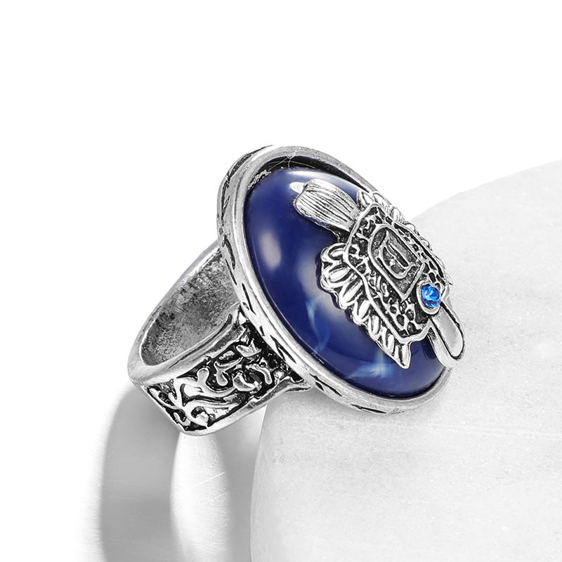 Bague Punk en Lapis Lazuli