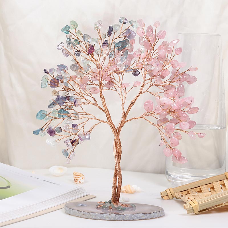 Arbre Feng Shui en pierre de cristal naturel Olivenorma