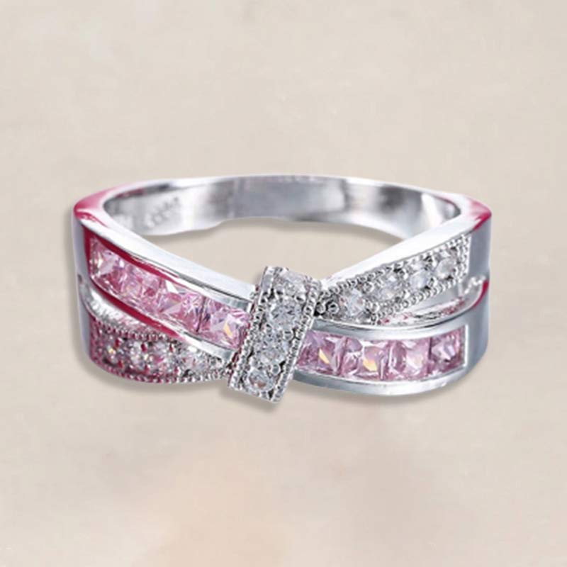 Bague nœud papillon en saphir avec pierre de naissance de septembre Olivenorma