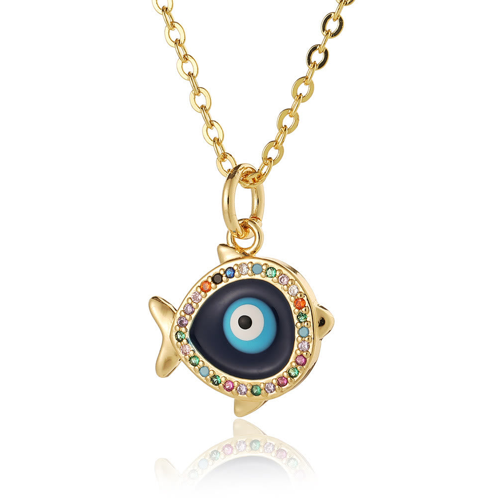 Collier en époxy en forme de cœur avec le mauvais œil Hamsa Olivenorma