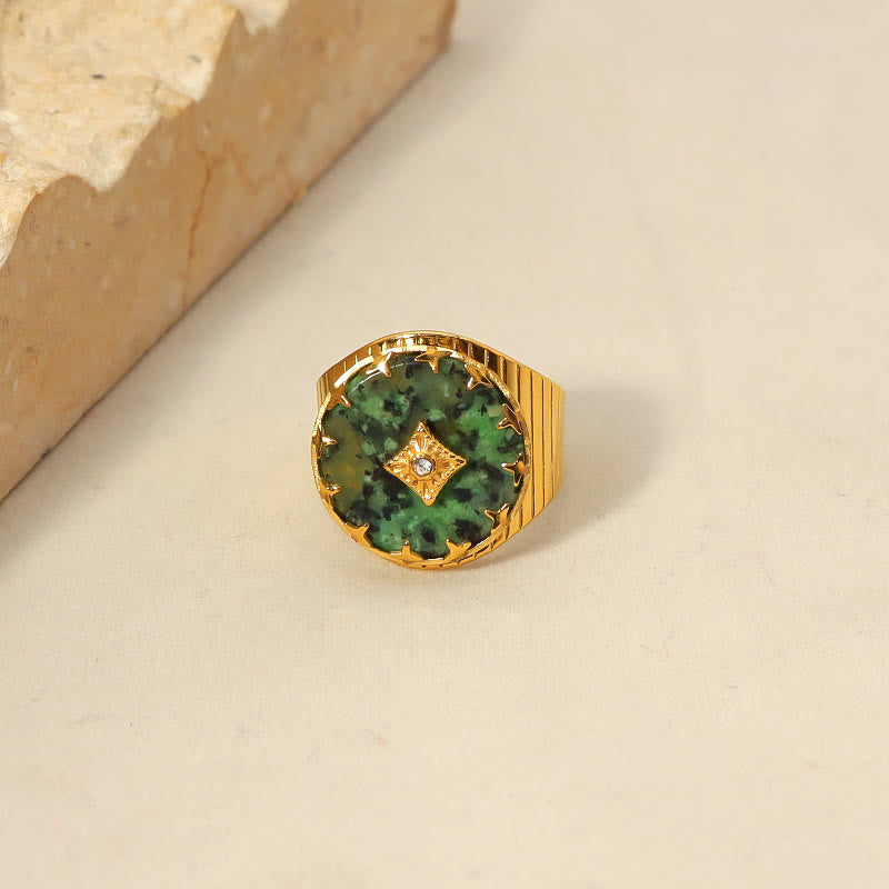 Bague ajustable en turquoise africaine Olivenorma