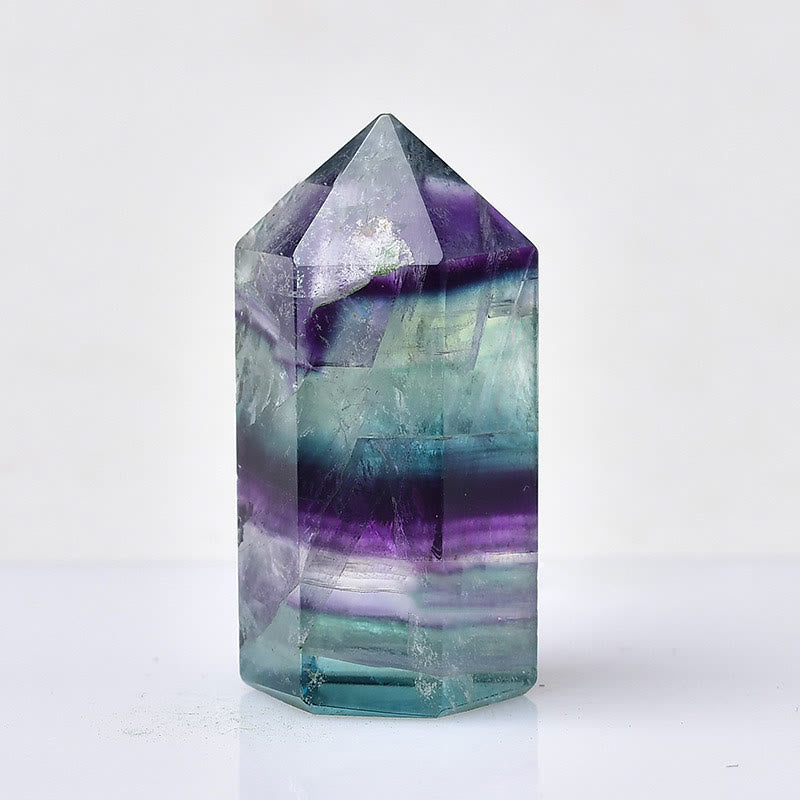 Baguettes à pointes en cristal de fluorite arc-en-ciel Olivenorma