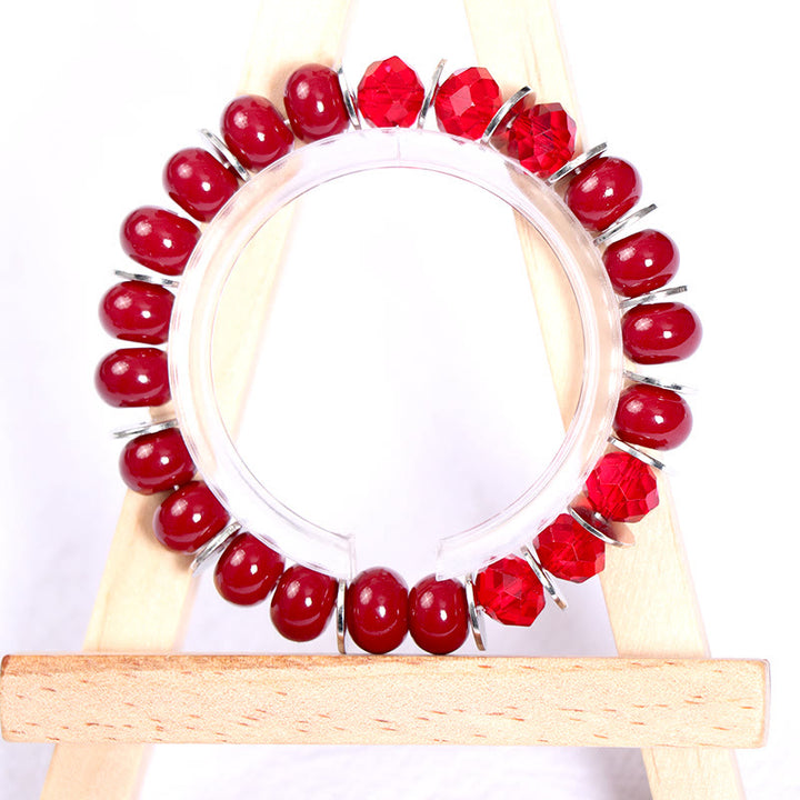 Ensemble de bracelets à perles avec pendentif en forme de cœur et ailes d'éléphant Olivenorma