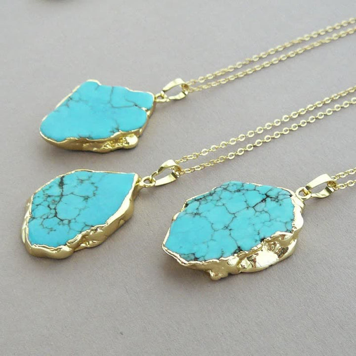Collier délicat en turquoise irrégulière Olivenorma