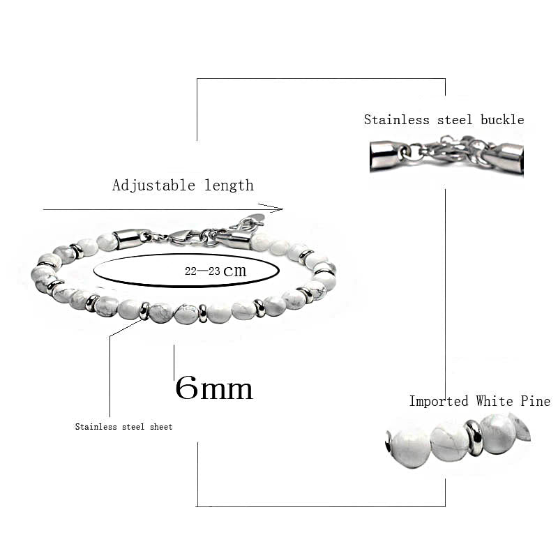 Bracelet en perles d'agate patinées Olivenorma