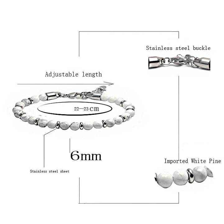 Bracelet en perles d'agate patinées Olivenorma