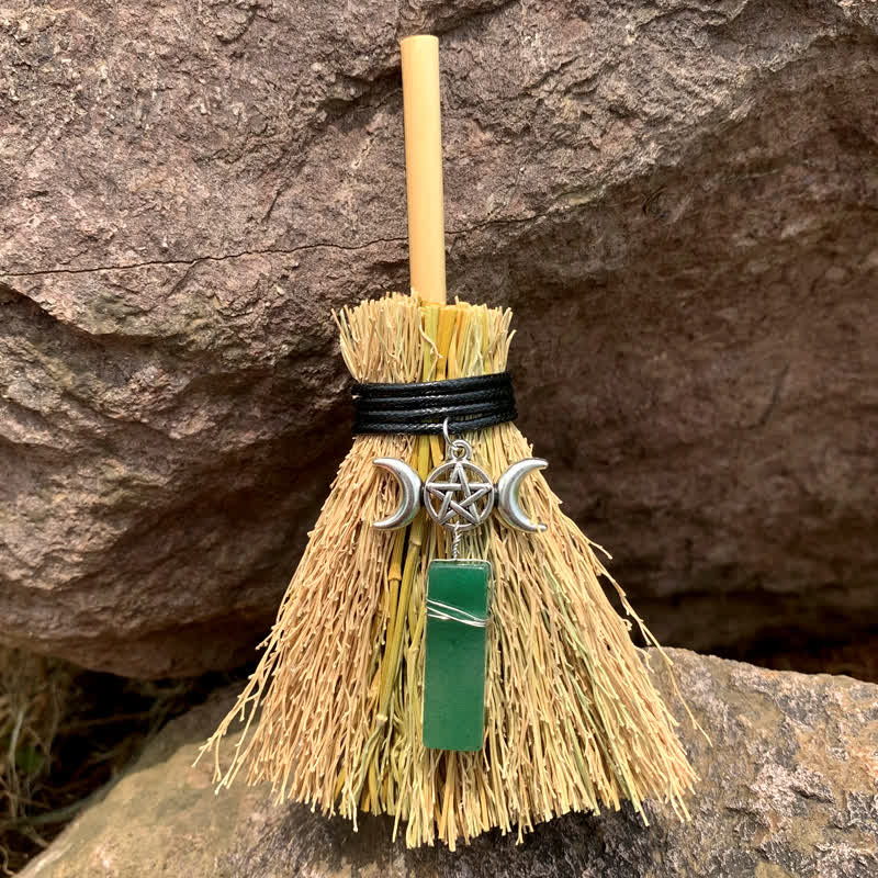 Mini balai magique Olivenorma en forme d'étoile et de lune en cristal