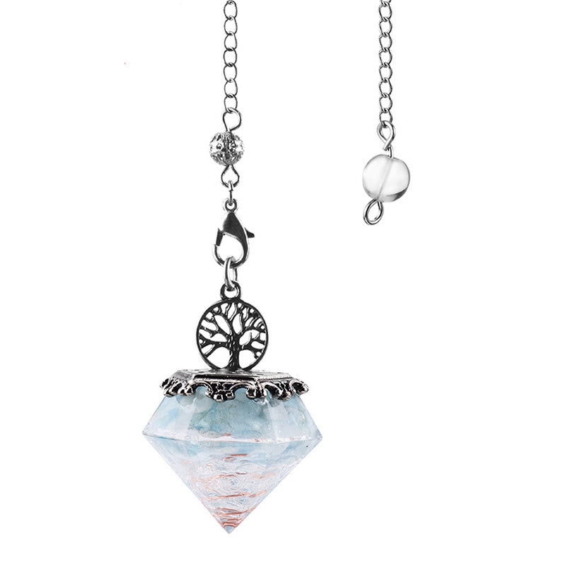 Pendule géométrique en cristal naturel Arbre de vie Olivenorma