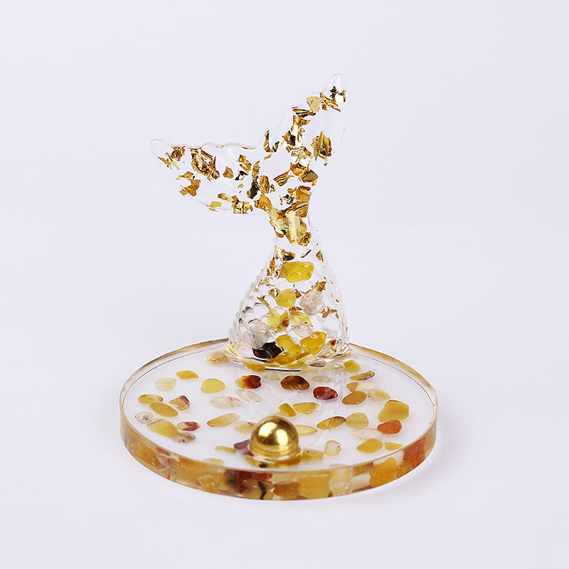 Support de téléphone en forme de queue de sirène avec colle à gravier en cristal Olivenorma