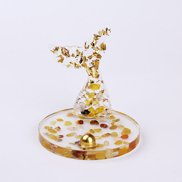 Support de téléphone en forme de queue de sirène avec colle à gravier en cristal Olivenorma