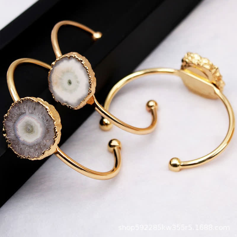 Bracelet en pierres précieuses naturelles avec tournesol irrégulier